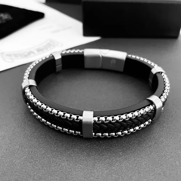 TBK Chrome He@rts Bracelet 0115