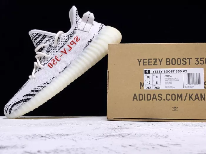 Cheap TBK Adidas Yeezy Boost 350 V2 Zebra Black White CP9654 0117