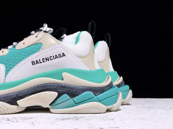 Cheap TBK Balencaiga Triple S White Grey Turquoise (W) 524039 W09OH 3005 0116