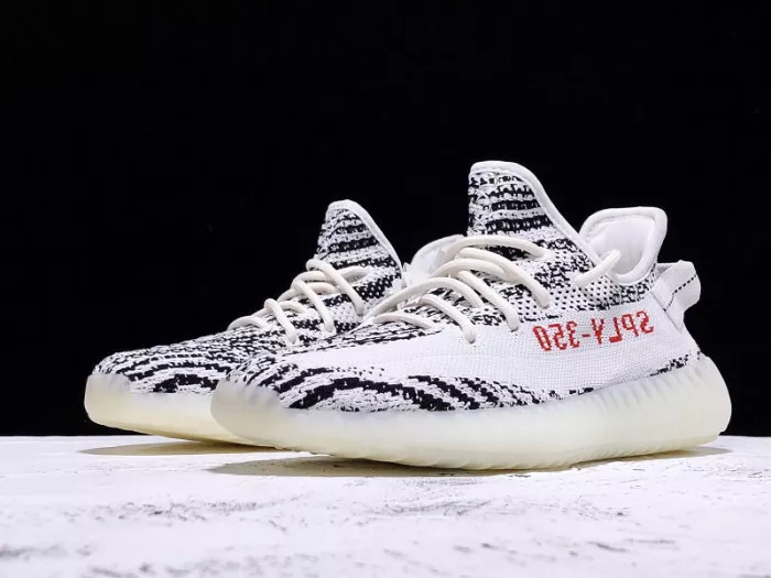 Cheap TBK Adidas Yeezy Boost 350 V2 Zebra Black White CP9654 0117