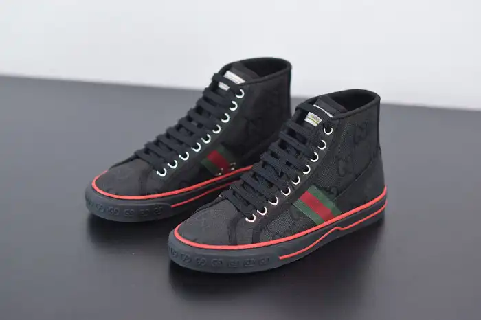 Cheap TBK GUCC Tennis 1977 Print Sneaker BLACK 553385 DOPEO 1977 0130