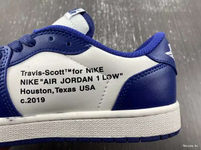 Rep TBK X CUSTOM SCOTT OFF-WHITE X TRAVIS DM7890-101 AIR 1 JORDAN 0217