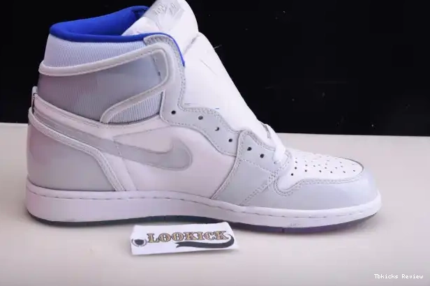 Rep TBK High Blue Retro CK6637-104 Jordan Zoom Air 1 White Racer 0222