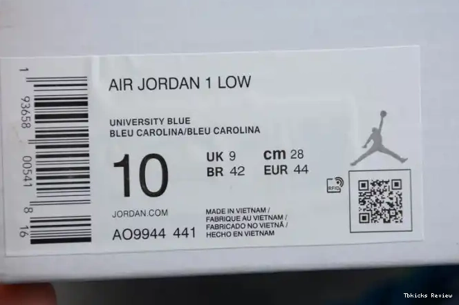 Rep TBK Air (W) Low UNC Jordan 1 AO9944-441 0219