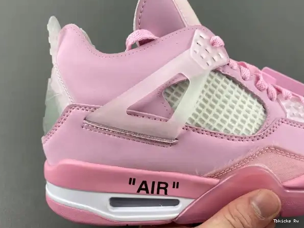 Cheap TBK X JORDAN 4 OFF-WHITE PINK 0227