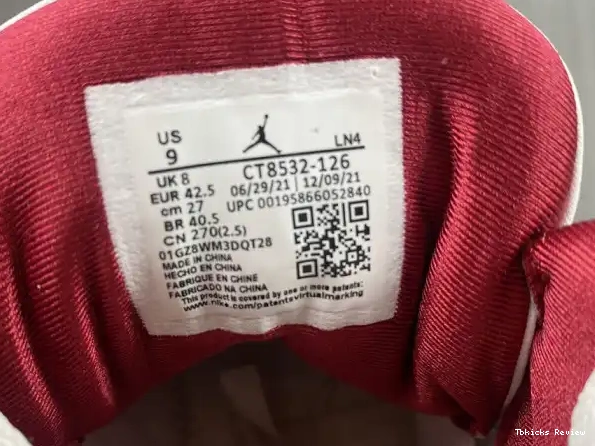 Reps TBK Retro Cardinal CT8532-126 Red Jordan 3 0219