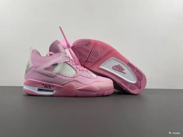 Cheap TBK PINK JORDAN 4 OFF-WHITE X 0224