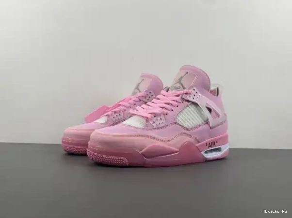 Cheap TBK X JORDAN 4 OFF-WHITE PINK 0227