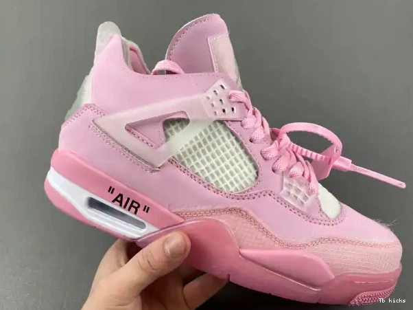 Cheap TBK PINK JORDAN 4 OFF-WHITE X 0224