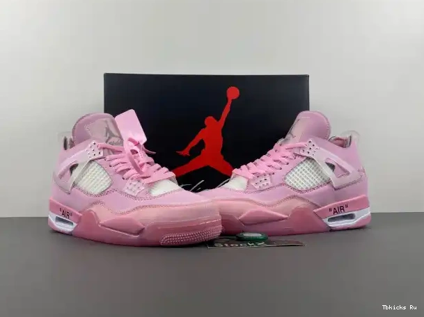 Cheap TBK X JORDAN 4 OFF-WHITE PINK 0227