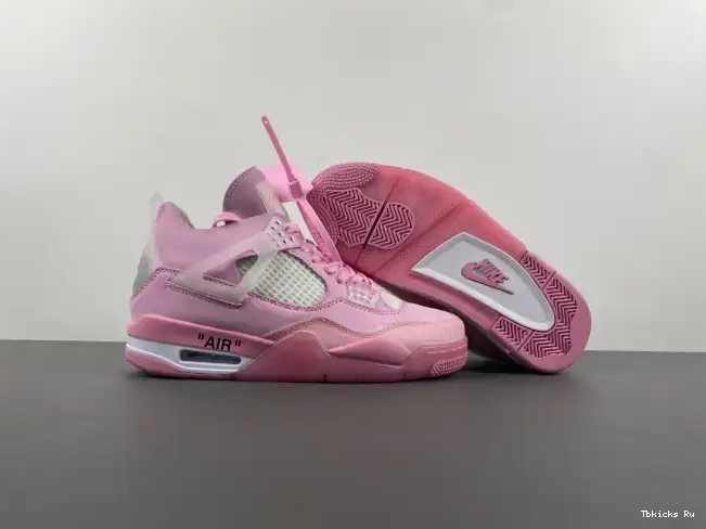 Cheap TBK X JORDAN 4 OFF-WHITE PINK 0227