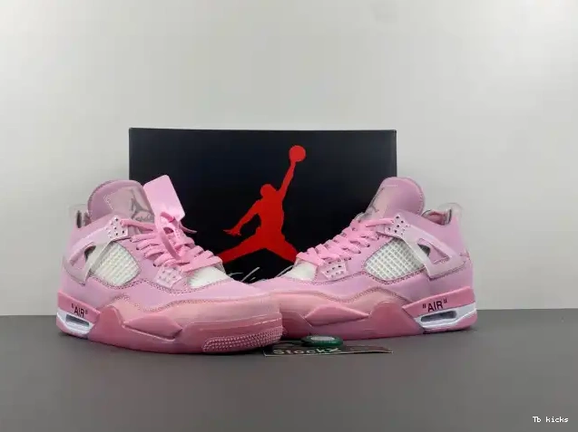 Cheap TBK PINK JORDAN 4 OFF-WHITE X 0224