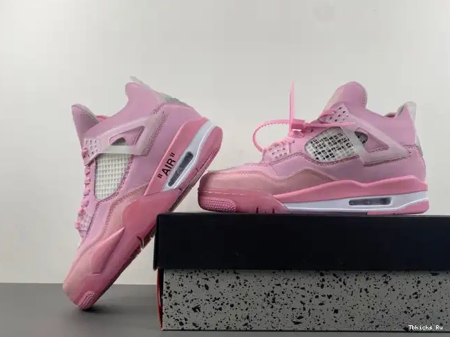 Cheap TBK X JORDAN 4 OFF-WHITE PINK 0227