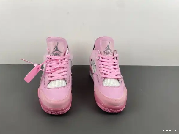 Cheap TBK X JORDAN 4 OFF-WHITE PINK 0227