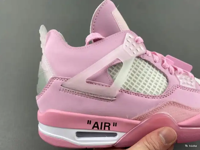 Cheap TBK PINK JORDAN 4 OFF-WHITE X 0224