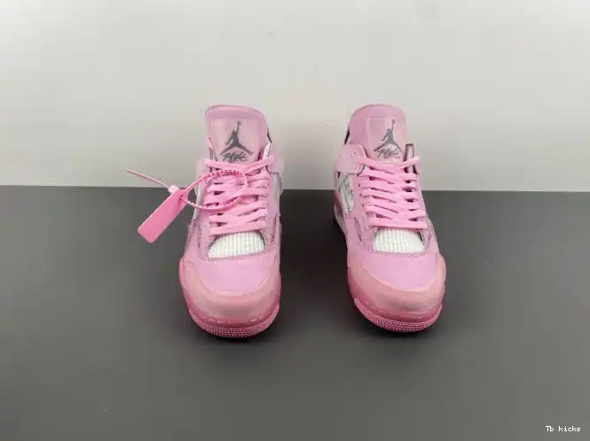 Cheap TBK PINK JORDAN 4 OFF-WHITE X 0224