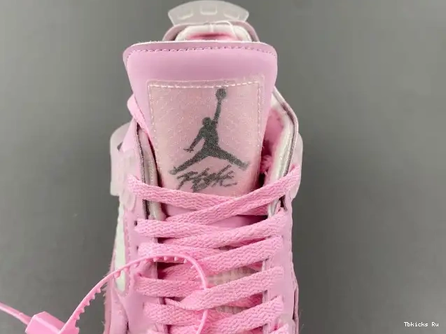 Cheap TBK X JORDAN 4 OFF-WHITE PINK 0227