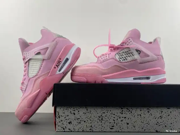 Cheap TBK PINK JORDAN 4 OFF-WHITE X 0224