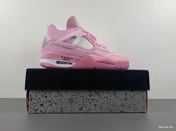 Cheap TBK X JORDAN 4 OFF-WHITE PINK 0227