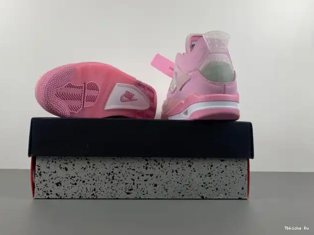 Cheap TBK X JORDAN 4 OFF-WHITE PINK 0227