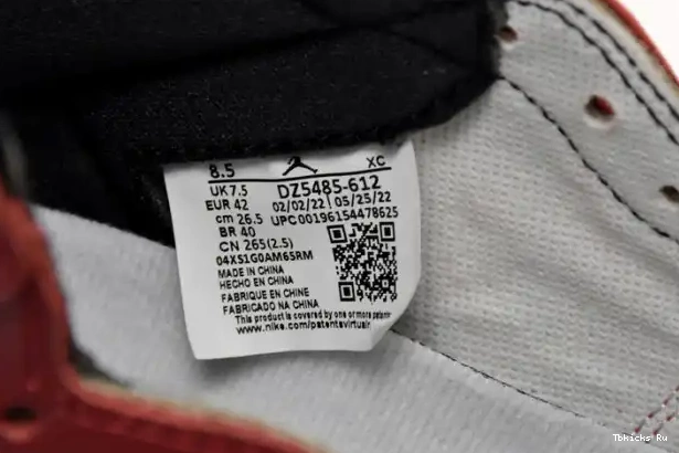 Cheap TBK 1 High Retro Lost and Found Jordan Chicago DZ5485-612 OG 0315